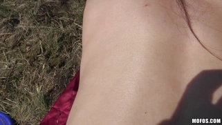 Nekane enjoys hardcore pussy banging outdoors