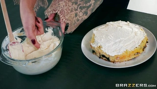 Olivia Austin whips up a cake to welcome her hot, young neighbor