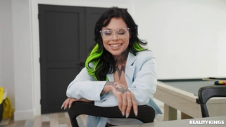 XWife Karen gets fucked by Jmac doggystyle on the chair