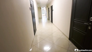 I cum on her tits after hard fucking