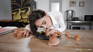 Catherine Knight is sucking and fucking cock in glory hole