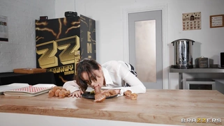 Catherine Knight is sucking and fucking cock in glory hole