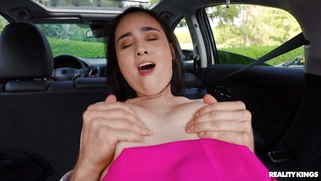 Alice Hernandez rides thick dick with her shaved twat