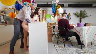 Busty Chloe Surreal gets her ass fucked by Mick Blue standing