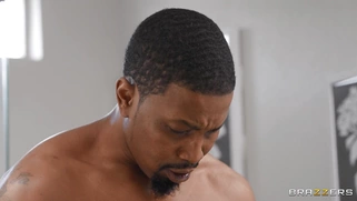 Chantal Danielle is sucking huge black cock at the bathroom