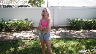 Jojo Austin is getting picked up outdoors