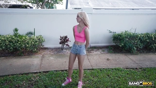 Jojo Austin is getting picked up outdoors