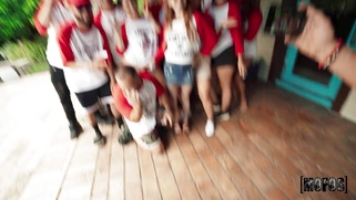 Jessica Marie in glasses is sucking big cock in POV