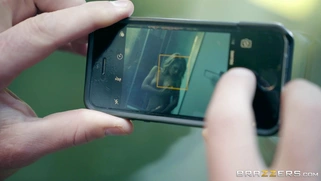 Jessa Rhodes notices that a peeping tom while masturbating