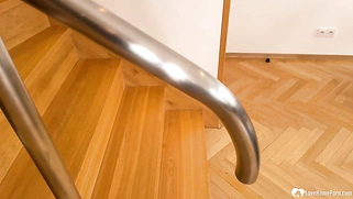 Busty babe next door gave me a show