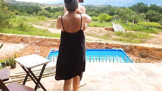 Delicious White Ass Outdoor Amateur Sex In Pool