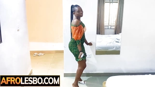 Bored African lesbians exploring orgasm