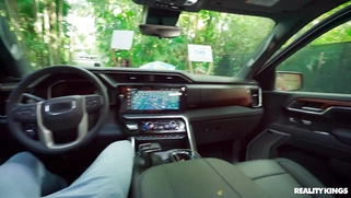 Dylann Vox is sucking big cock on the driver's seat