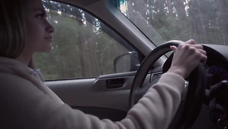 Gorgeous Hot Blonde Real Sex Into Car In Forest