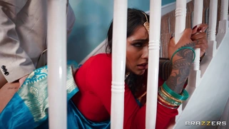 Yasmina Khan gets fucked doggystyle on the stairs