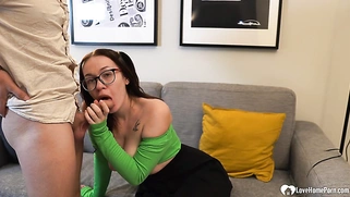 Nerdy babe gets to fuck her tutor