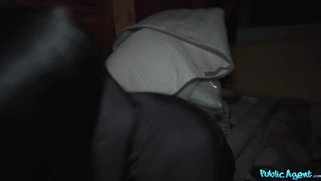 Busty Megan Fiore slides her shaved pussy on hard dick in POV