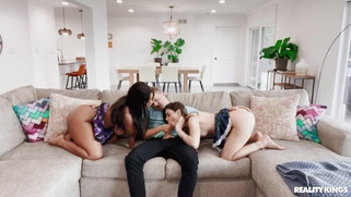 Lily Starfire and Chanel Camryn are sucking Van Wylde's cock