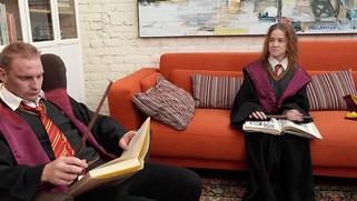Hot wizard works her mouth on my wand