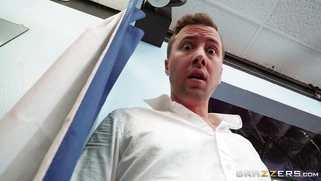 Aubrey Addams's ass is too big for all the thongs she tries on