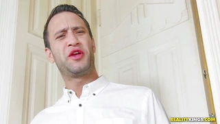 Horny ballerina Blue Angel noticed him watching her practicing