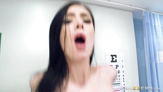 Marley Brinx rides Dr. Keiran Lee with her hairy cunt