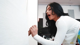 Luna Baby is sucking Scott Nails' big dick