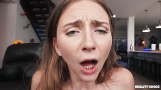 Macy Meadows rides big cock with her trimmed twat