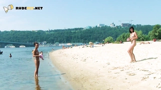 Hot nudist teen filmed by voyeur