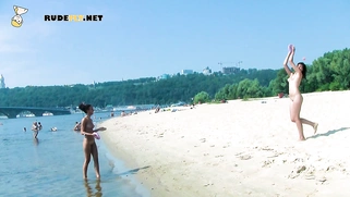 Hot nudist teen filmed by voyeur