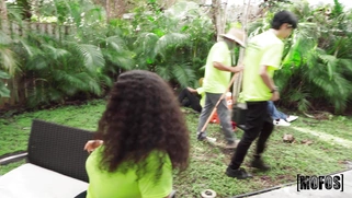 Remy Woods in glasses is sucking cock in POV