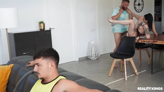 Saba Lapiedra gets fucked by Xander Corvus on the table