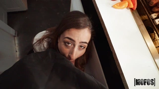 Scarlett Page is sucking cock in POV