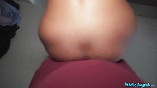 Lara Lee gets her mouth full of jizz in POV