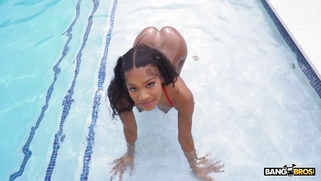 Brianna Moore demonstrates her delightful parts outdoors