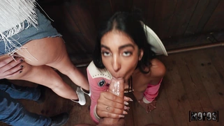 Claire Black gets her shaved pussy drilled