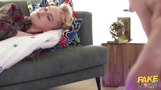 Eden Ivy rides hard prick with her trimmed twat