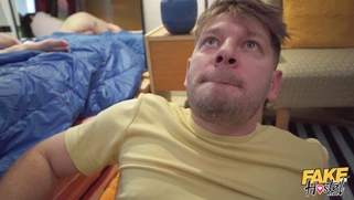 Asian Lia Lin is sucking cock in POV