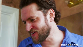 Sarah Vandella pleasures her husband and boyfriend at the same time