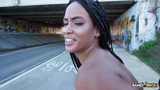 Samantha Cruz gets her pussy pounded by Jesus Reyes standing