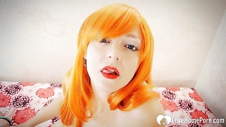 POV of hot cosplay girl sucking dick