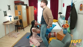 Yasmina Khan gives hot blowjob to Michael Fly