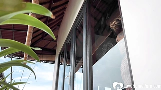 Standing doggy and a blowjob in the morning