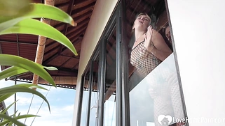 Standing doggy and a blowjob in the morning