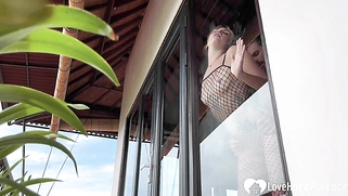 Standing doggy and a blowjob in the morning