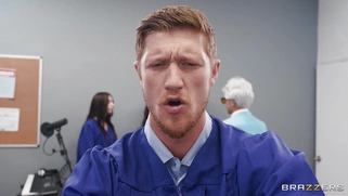 Violet Gems is sucking Oliver Flynn's cock