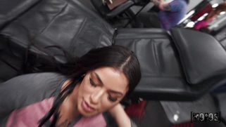 Diamond Franco gets fucked by Tyler Steel standing