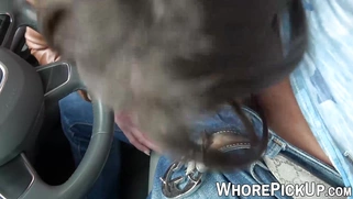 Beautiful hooker filmed while sucking dick POV style