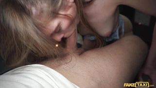 Valentina Love is sucking cock on the backseat