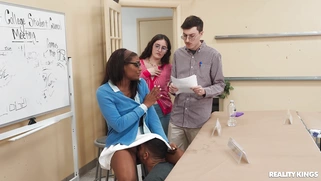 Rhae Woods gets her pussy pounded by Mike Ox standing